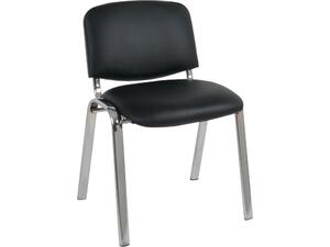 Καρέκλα Επισκέπτη SIGMA Μέταλλο Χρώμιο PVC Μαύρο [Ε-00004101] ΕΟ550,10 (1 τεμάχιο) (Μαύρο)